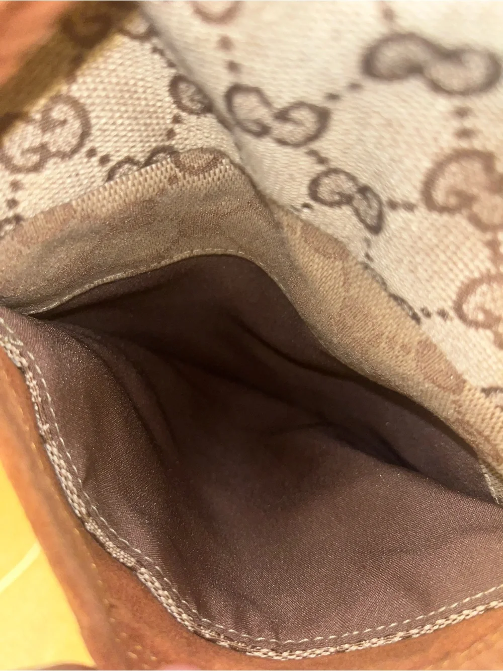 Gucci Brown Monogram Canvas Trench Coat with Suede Trim